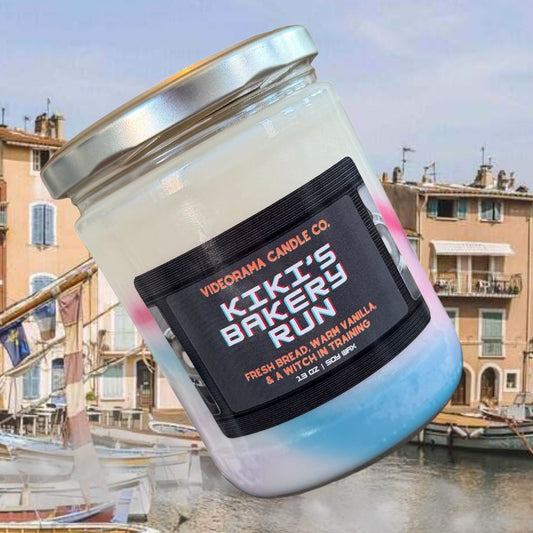 Kiki's Delivery Service-inspired soy candle with warm vanilla and browned butter — Videorama Candle Co.