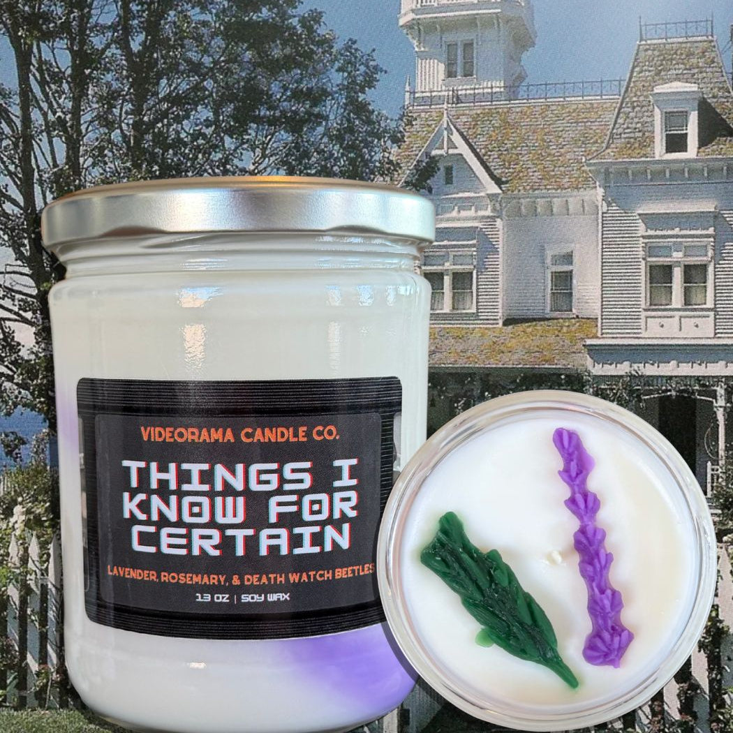 Things I Know For Certain Practical Magic candle — witchy botanical gift for Practical Magic fans